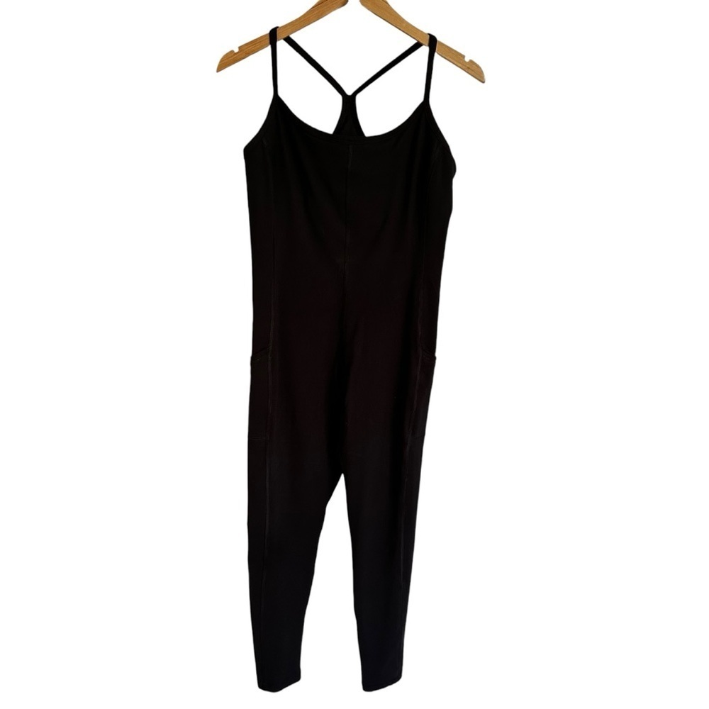 Offline Aerie Large Black The Hugger One Piece Romper Jumpsuit Side‎ Pockets